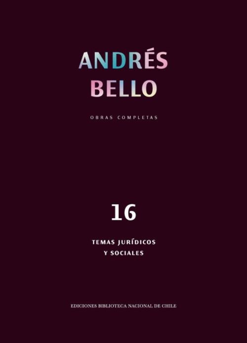 ANDRES BELLO OBRAS COMPLETAS T/16